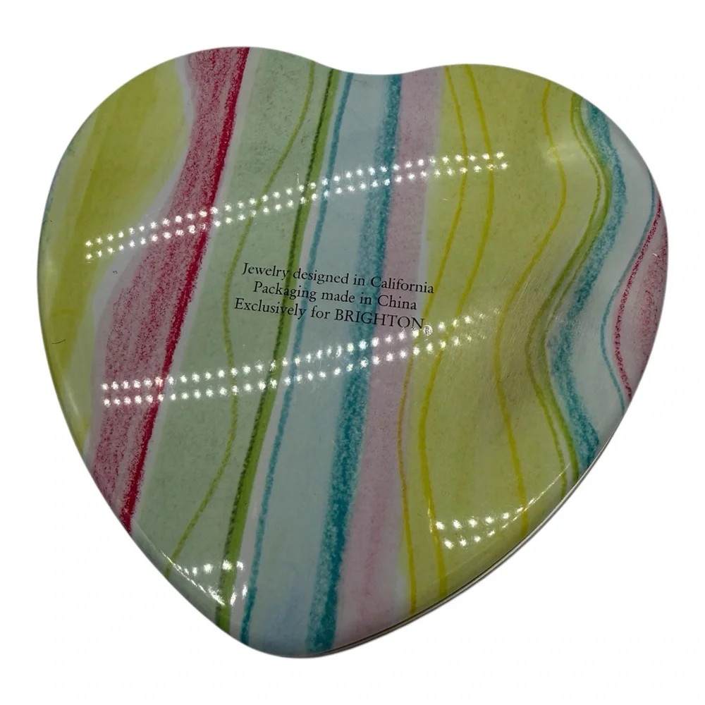 Brighton Heart Shaped Large Tin - 6” x 6”- Empty